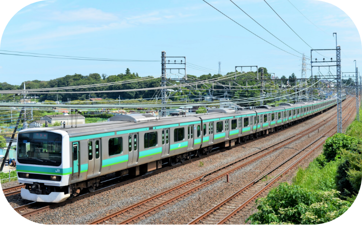 常磐線の電車が走る様子