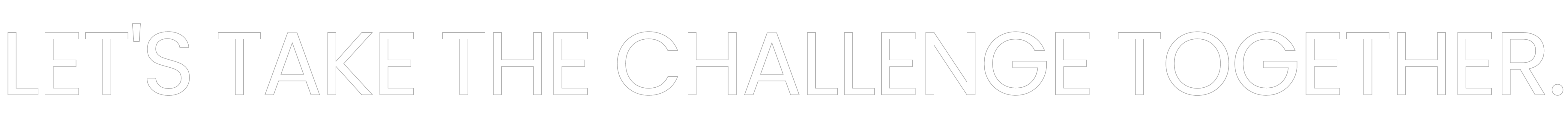 LET'S TAKE THE CHALLENGE TOGETHER.