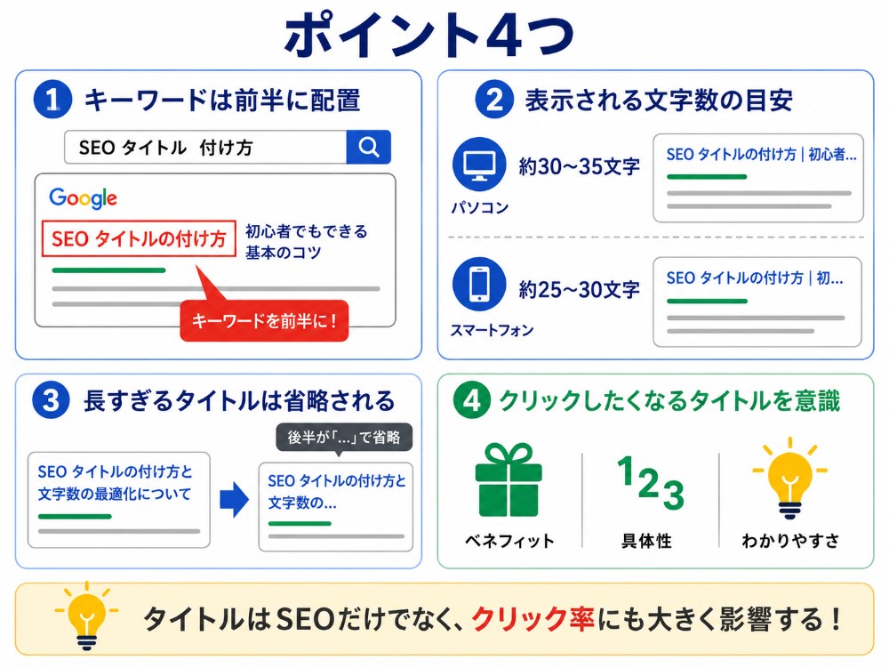 記事タイトル最適化のポイントを図解