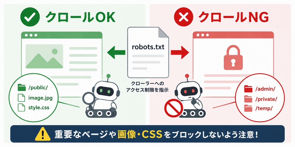 robots.txtによるクロール制御の図