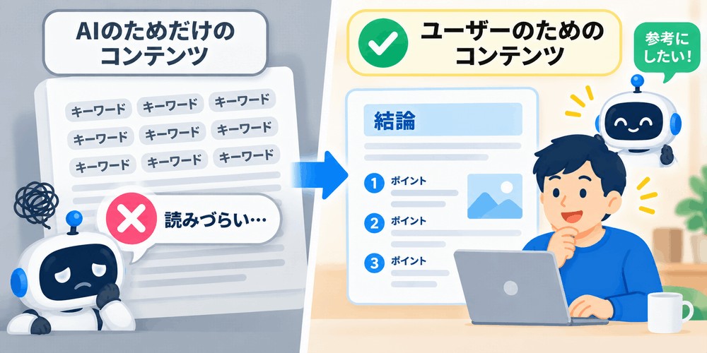AIとユーザーのためのコンテンツ比較
