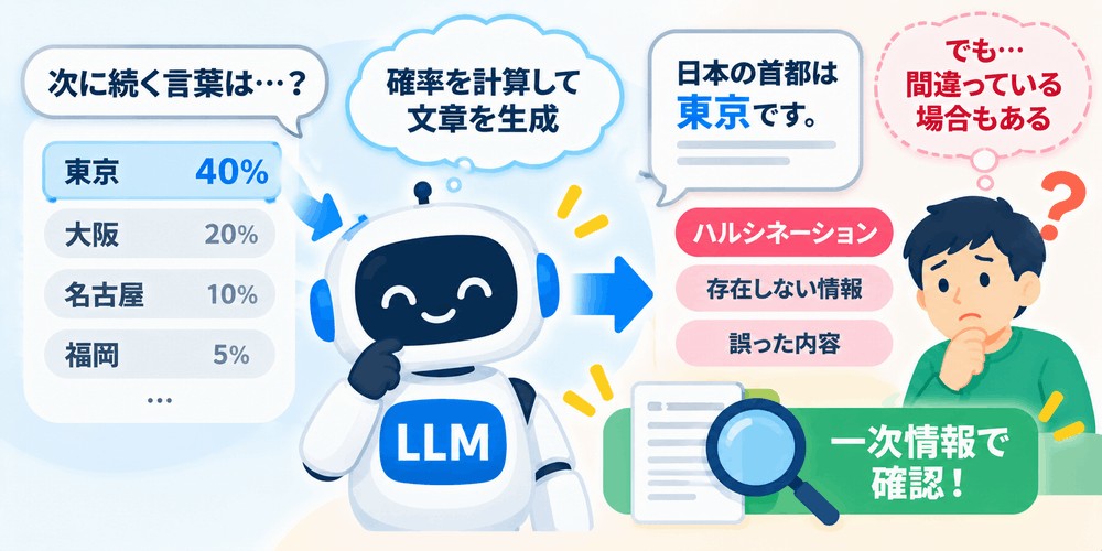 LLMのハルシネーションと一次情報による確認